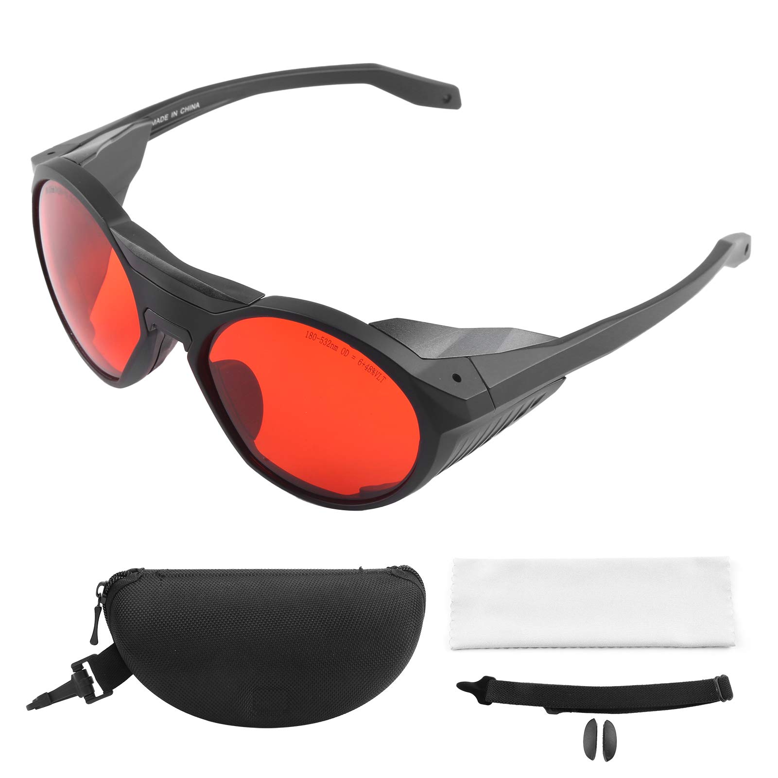 Mxzzand Professional Laser Safety Glasses, Protective Goggles 180‑532nm Laser Glasses Eye Glasses for Beauty Salon, Human