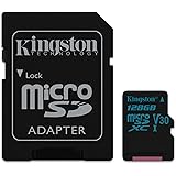 Kingston Canvas Go! 128GB microSDXC Class 10 microSD Memory Card UHS-I 90MB/s R Flash Memory Card with Adapter (SDCG2/128GB)
