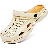 SOSOWHLTE Men's and Women's Arch Support Clogs Garden Shoes Slip-on Outdoor Beach Slippers with Removable Cushion Insole