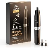 ZENIPEAK Nose Hair Trimmer for Men &amp; Women, USB-C Rechargeable Ear Nasal Clipper, 3 Replaceable Patented Magnetic Heads, Washable, Long Battery Life