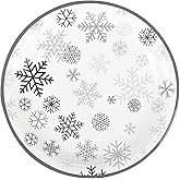 AimFun Snowflake Paper Plates Christmas Disposable Party Plates Winter Holiday 7 Inch Dessert Plate Grey Snowflakes Small Cake Plates for Birthday New Year Party Supplies (24, Grey Snowflakes)