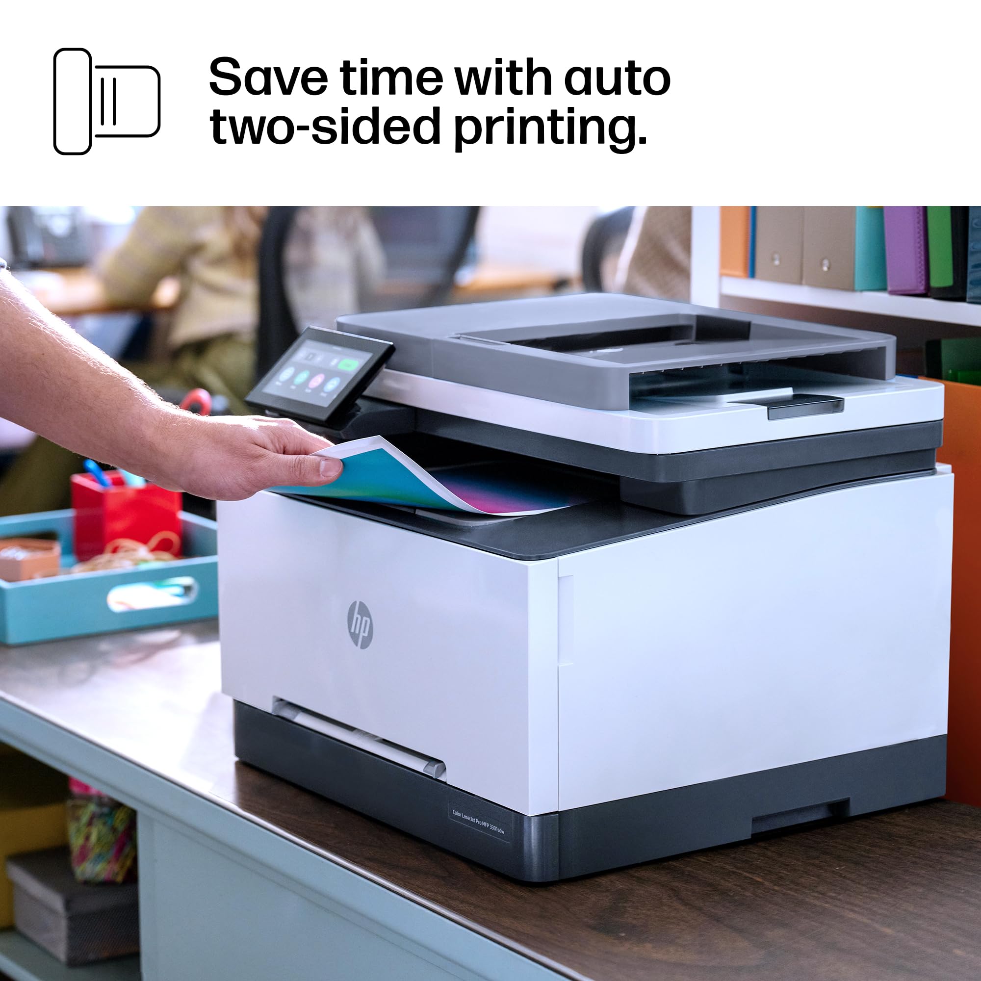 HP Color LaserJet Pro MFP 3301sdw Wireless All-in-One Color Laser Printer, Office Printer, Scanner, Copier, ADF, Duplex, Best-for-Office (499Q3F)