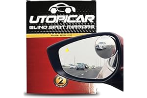 UTOPICAR 2.5" Unique Convex Blind Spot Side: Rear View - Truck And Car Rearview Mirror - Automotive Exterior Blindspot Accessories For Men & Women - Auto Parts (2pack)