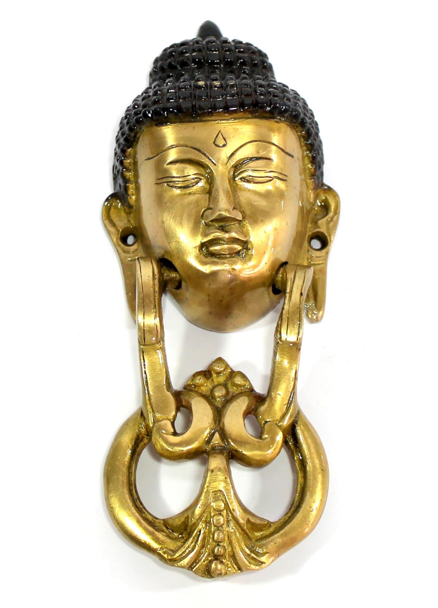 Esplanade - Brass Buddha Face Door Knocker | Home Decor | Door Decor | Brass Door Knocker