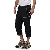 Little Donkey Andy Men's Quick Dry 3/4 Pants Lightweight Capri Shorts Hiking Fishing Travel Casual
