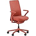 Branch Verve Chair - High Performance Executive Office Chair with Contoured Seat Back and Adjustable Lumbar Rest - High Density Foam Cushion with Aluminum Base - Up to 275 lbs - Coral