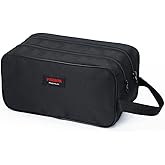 VISEMAN Hockey Accessory Bag - Water-Resistant Equipment Organizer for Tape, Wax, and Laces - Portable Toiletry Pouch with ID Window and Handle for Sports or Travel