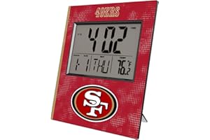 Keyscaper San Francisco 49ers Cross Hatch Digital Desk Clock