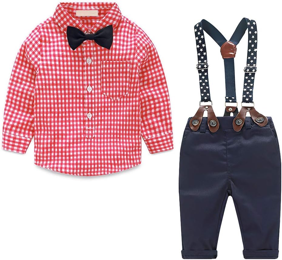 YilakuToddler Boy Dress Clothes Boyโs Formal Suit with Vest+Shirt+Pants Sets Kids Gentleman Outfits 2-7 Years