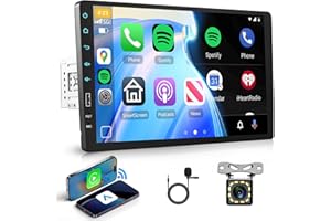 Hodozzy Single Din Car Stereo with Wireless Carplay & Android Auto, 9 Inch IPS Touch Screen Radio with Bluetooth GPS Car Audi