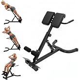 KEARIXM Roman Chair, Foldable Back Extension Machine, Adjustable Hyperextension Bench for Home Gym, Adjustable Core Strength Trainer, Full All-in-One Body Workout for Glute, Abs Fitness
