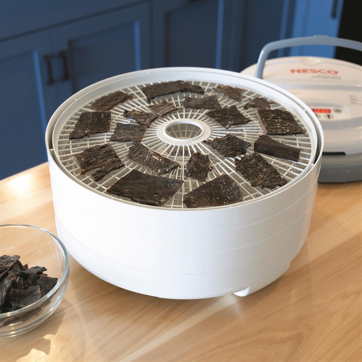 Nesco FD-79 Snackmaster Pro Digital Food Dehydrator for Snacks, Fruit, Beef Jerky, Meat, Vegetables & Herbs, Gray, 4 Trays, 1 Count (Pack of 1),Grey