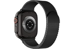 BXUXOHS Milanese Mesh Loop Compatible for Apple Watch Ultra 3/2/1 Band 49mm 46mm 45mm 44mm 42mm 41mm 40mm Men Women,Stainless Steel Metal Magnetic Strap for iWatch Ultra Series 11/10/9/8/7/6/5/4/SE