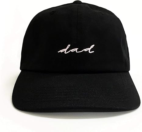 hat that says dad on it