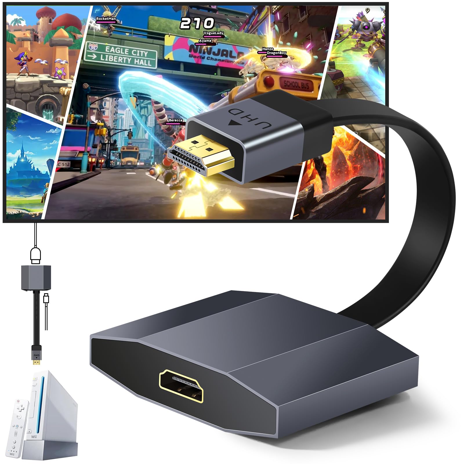 HDMI Upscaler- Auto Upgrader 1080P/2K to 4K TV Game