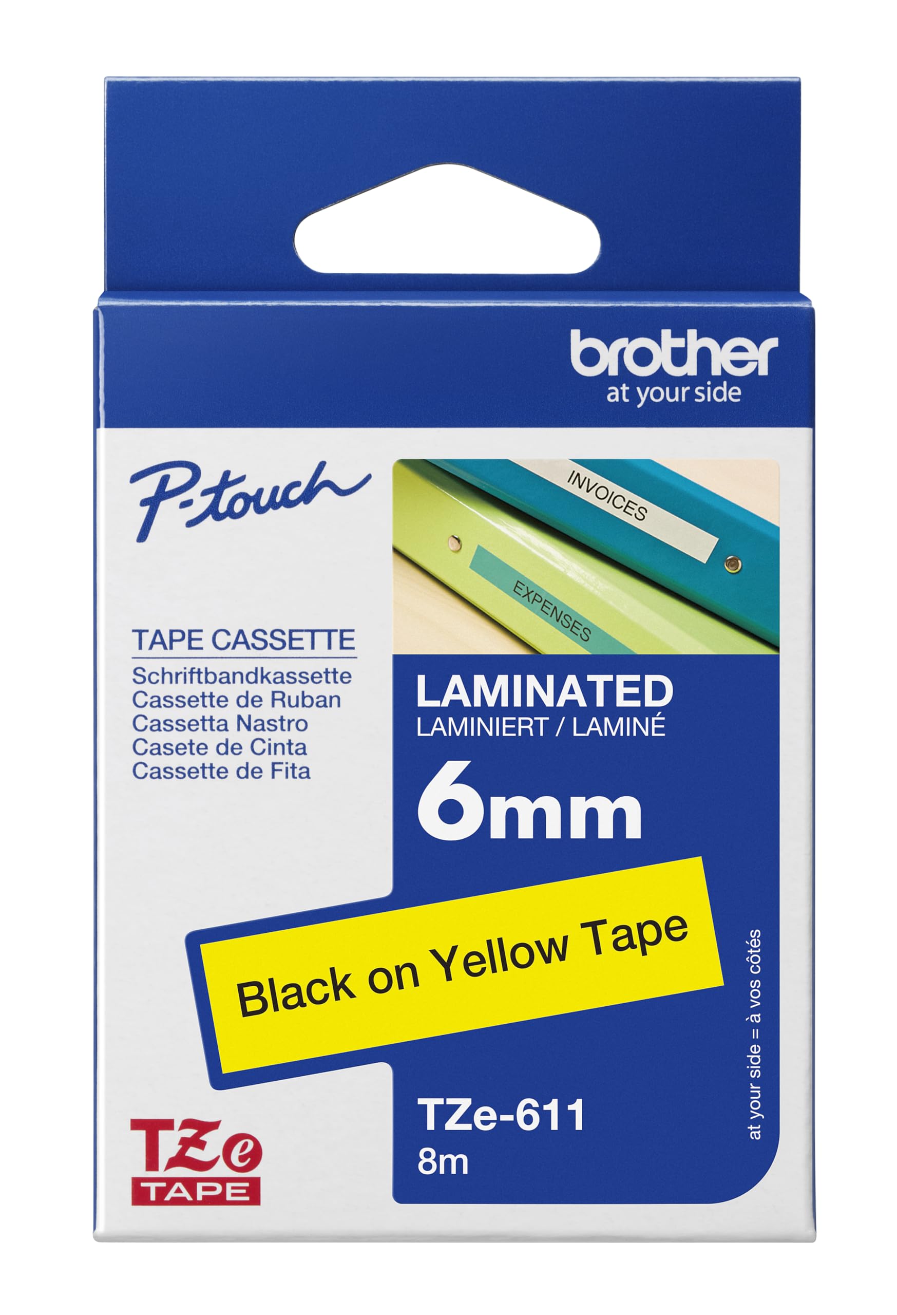 Brother TZE-611 Grey Labels