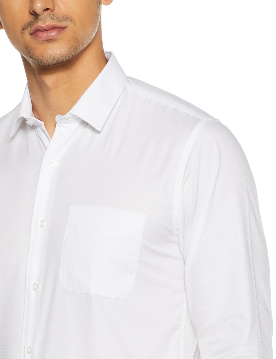 peter england men's plain slim fit formal shirt