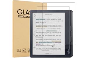 Aircawin Screen Protector for 7'' Kobo Libra Colour 2024/Kobo Libra 2 2021,9H Tempered Glass Film for Kobo Libra Colour 7 inch E-reader,HD Clear,Bubble Free,Scratch-Proof,Case Friendly-2 Pack