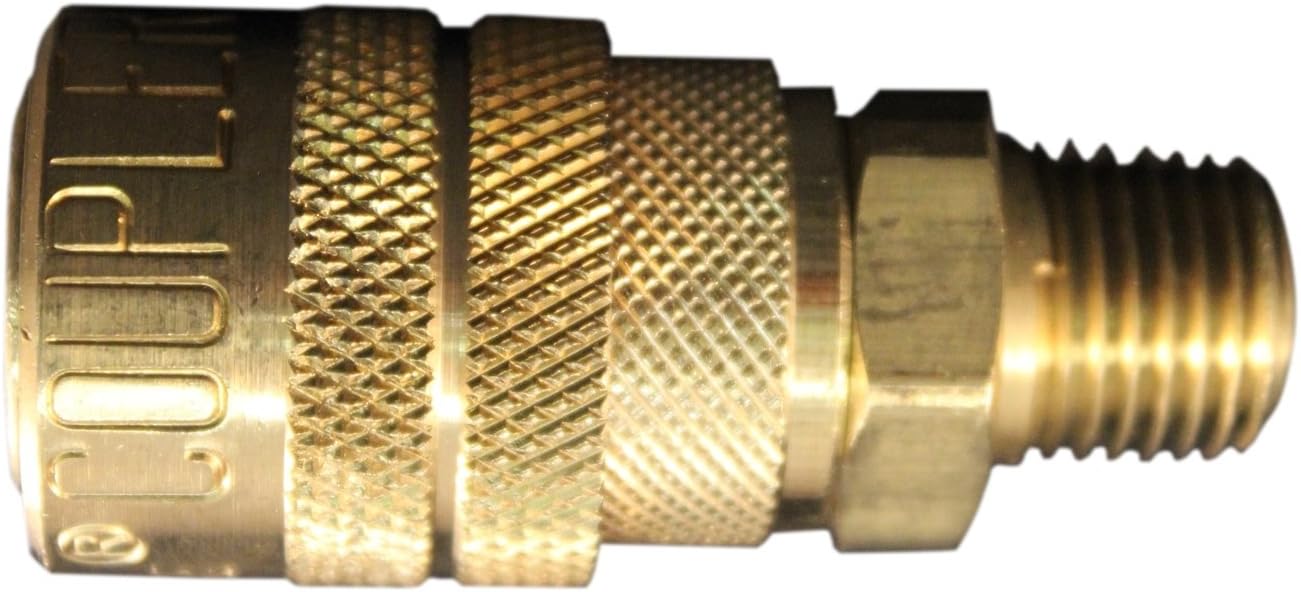 Milton (MK1669-1) 25-Foot Re-Koil Air Hose, M-Style Adjustable Pocket Blow Gun, and M-Style Air Coupler & Plug Kit - 1/4" Flow NPT, (6-Piece) - - 