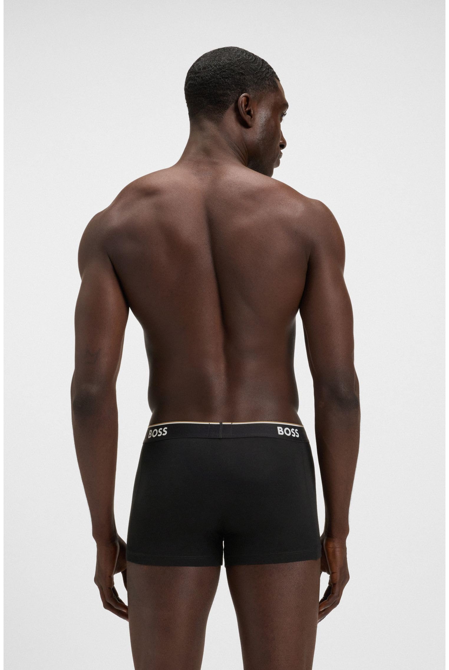 BOSS Hugo Herren Trunk 3p Co/EL Boxershorts, New - Black1, XL 4