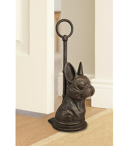 ブルドッグ　ドアストッパー Amazon.com: LuLu Decor, Cast Iron Decorative Dog Door Stopper with