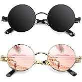 CGID Retro Steampunk Round Polarized Sunglasses Men Womens Metal Circle Frame UV400 Protection E72