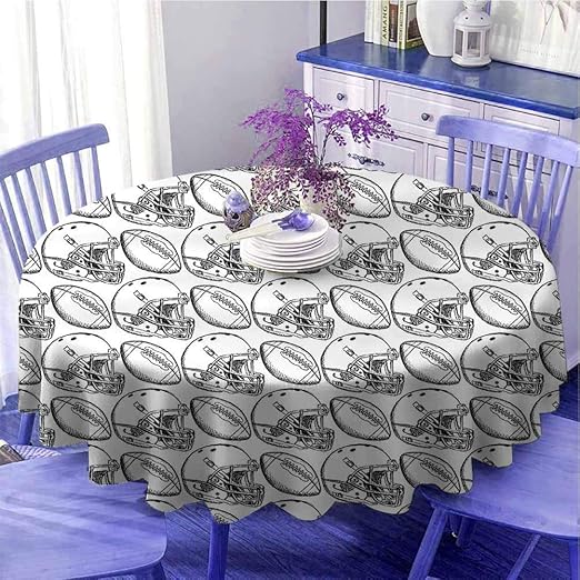 Amazon Com Vicwowone Football Round Table Cloth American Football