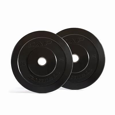 Pair of CAP Barbell Black Rubber Bumper Plates Nigeria Ubuy
