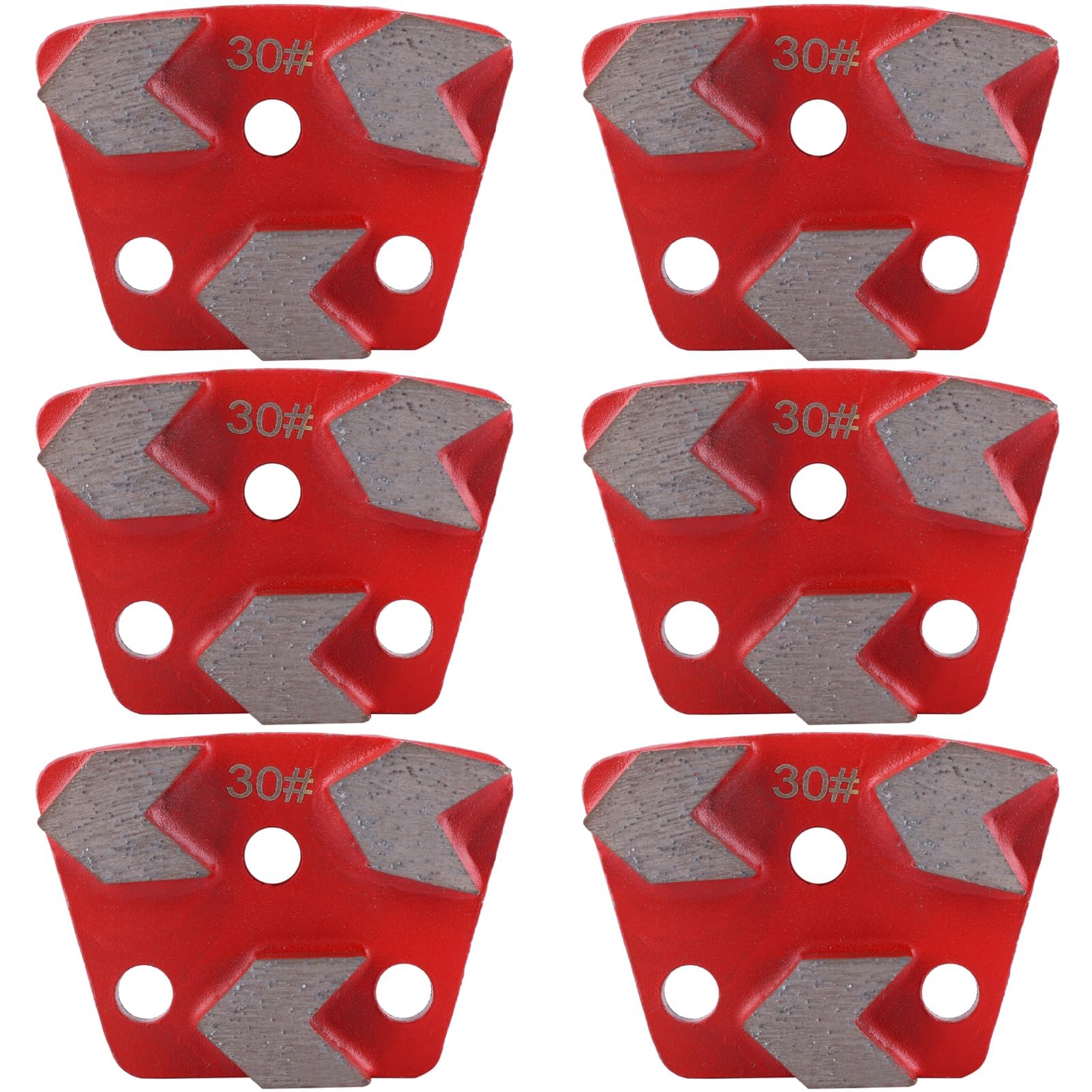 Photo 1 of 6PCS Trapezoid Diamond Grinding Disc, Trapezoid Floor Grinding Pad Disc, 30 Grit Metal Discs for Floor Grinder(Fan Shaped 3 Tooth Arrow Tooth) (6PCS)