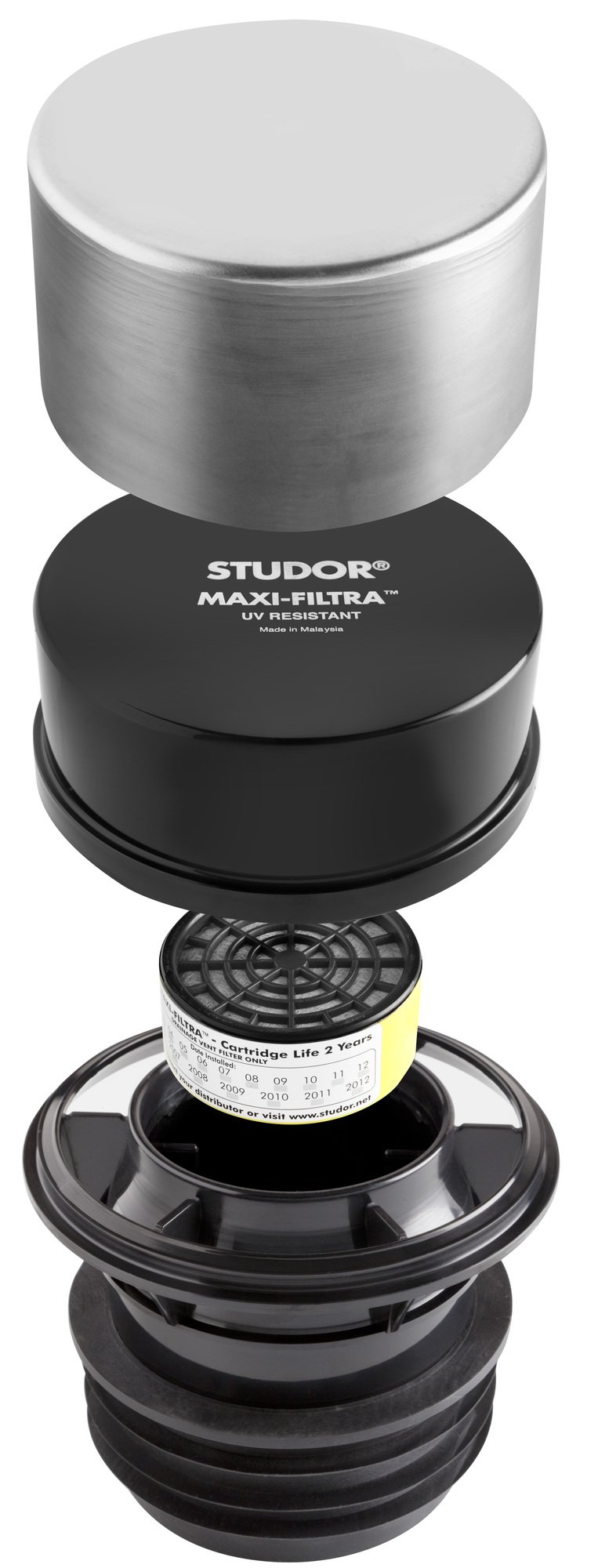 Studor Maxi-Filtra Two Way Carbon Filter Vent With Aluminium Protective Cover For Septic Tank Drain Smells, External Drainage Systems