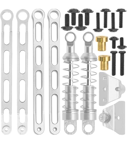 Amortiguadores De Metal Para Coche RC Crawler - Kit De 4 Piezas, Compatibles Con Modelos MN Y WPL 1/12, Color Negro