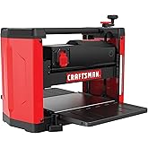 CRAFTSMAN 12.25 In. Benchtop Thickness Planer, 15 Amp, Two Knife (CMEW320) | 8,000 RPM Solid Steel Cutter Head Wood Planer, 16,000 Cuts per Minute, Longer Knife Life, Dust Port for Debris