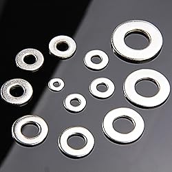 Linkup 1800 Pcs 4# SAE Flat washers for Screws for
