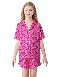 Umeyda Girls Satin Silky Collar V Neck Ruffle Short