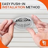SmartHome 4 Pack 68mm White Plastic Round Soffit Air Vents UV Resistant Roof view 5