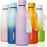BJPKPK Insulated Water Bottles, 18 oz Stainless Steel Metal Water Bottle with Strap, BPA Free Leak Proof Jugs, Mugs, Flasks, Reusable Thermal Flasks for Sports & Travel, Dreamy Purple