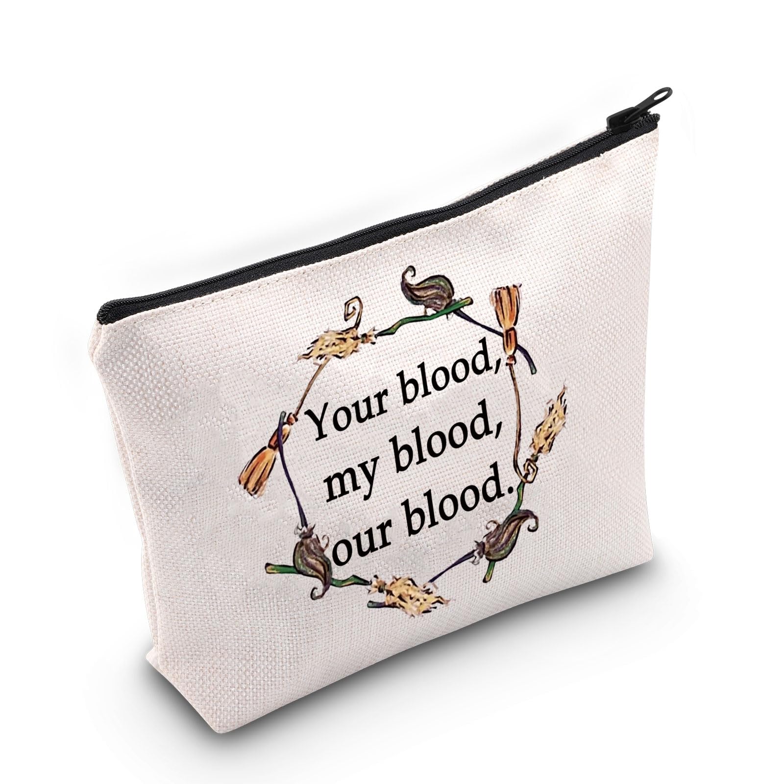 Practical Magic Quote Gift Halloween Witches Gift Witchy Movie Fan Zipper Pouch Makeup Bag (Your Blood EU)