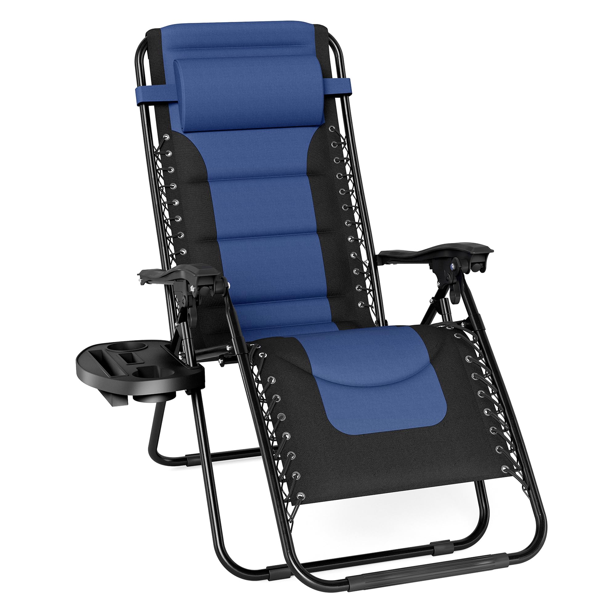 PHI VILLA Oversized Padded Zero Gravity Lounge Chair Folding Patio