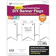 FreshCut Crafts DIY Banner Flags - 160 Pack, White Cardstock, 2.5x3.5 Inch, For Parties & Decor - View #4