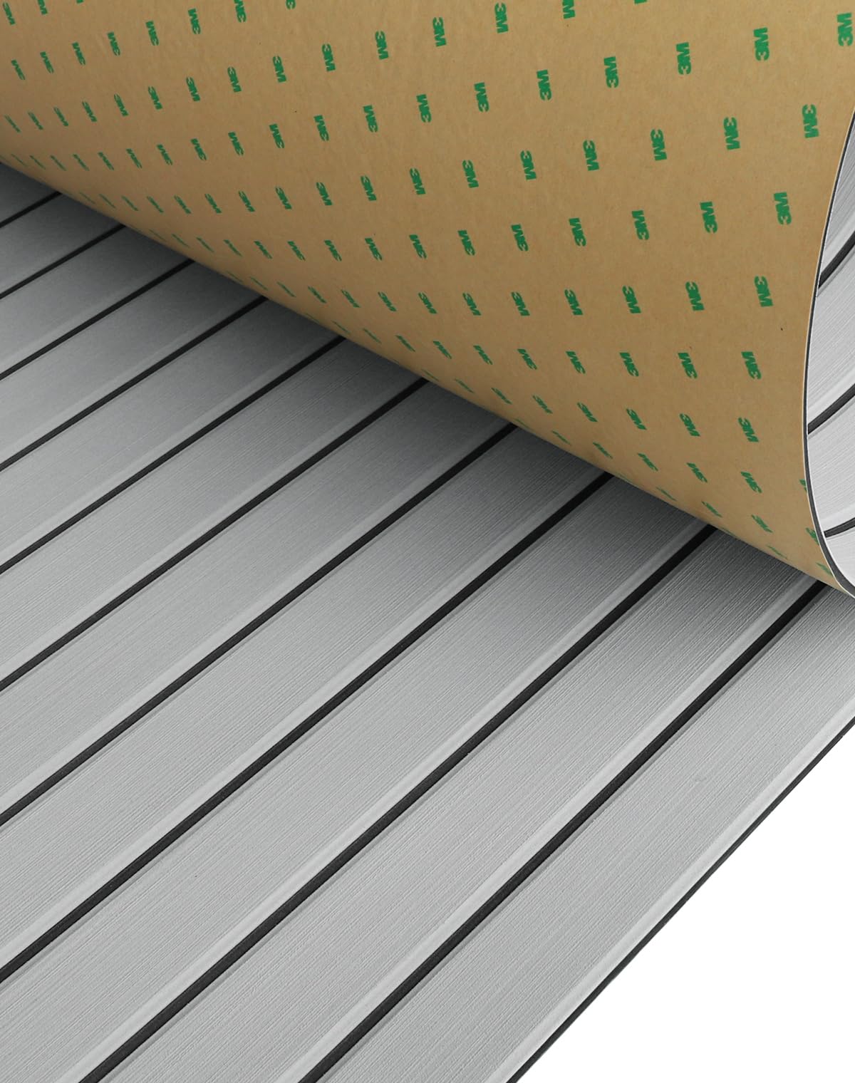 Photo 1 of EVA Foam Boat Flooring with 3M Adhesive Backing Boat Decking Sheet 94.5"x10.6" Boat Decking Faux Teak Marine Flooring for Boats Yacht Motorboat Kayak Cooler Tops Helm Pad RV Floor Swimming Pool