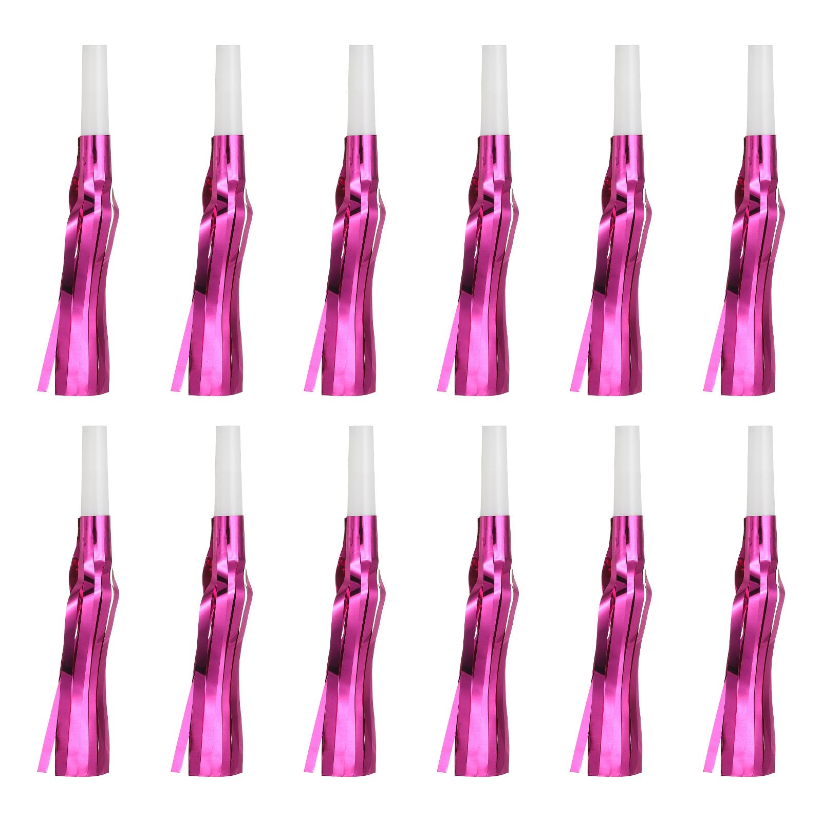 sourcing map 102 Pcs Fringed Noise Makers, Metallic Fringe Party Blowers Party Favors for Sports Events Birthday Parties Graduation Ceremonies Christmas New Year Gift Decorations, Pink