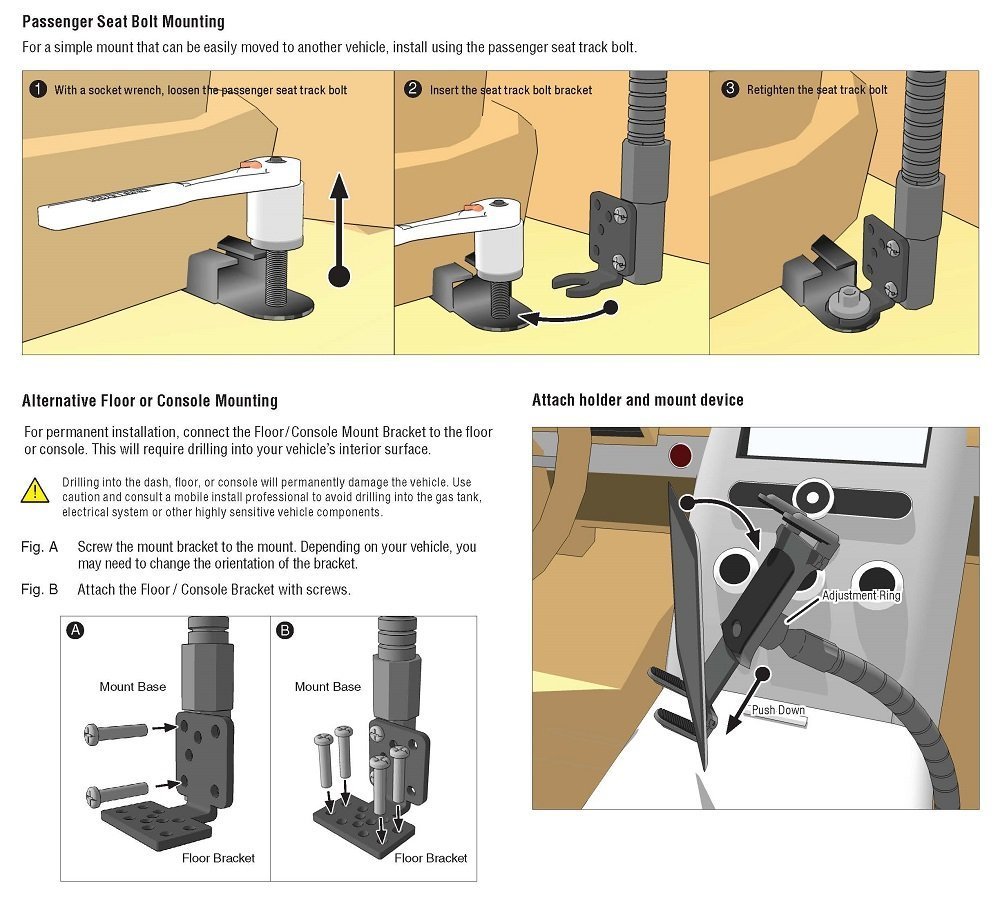 Mua Arkon Car or Truck Seat Rail or Floor Tablet Mount with 22 inch Arm