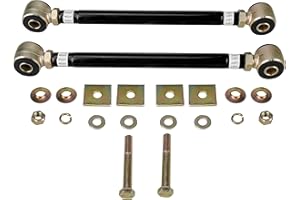 MID AMERICA MOTORWORKS 1963–1979 Corvette Adjustable Rear Strut Rod Kit – Urethane Bushings, Powder‑Coated Tubes (Pair)