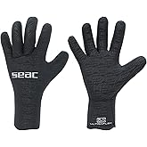 Seac Ultraflex, Ultra-Elastic Neoprene Gloves for Diving and Spearfishing, Anti-Slip