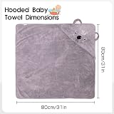 HiABsee Baby Towel Hooded Koala 80x80cm Ultra Soft Coral Fleece Newborn view 2