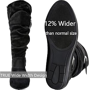 wide width slouch boots