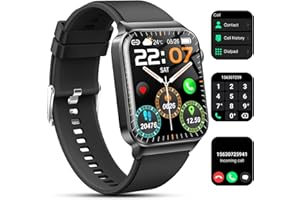 UAUE Smart Watch for Men Women(Answer/Make Call), 1.85" Smartwatch 113 Sports Modes Fitness Tracker with Heart Rate Sleep Blood Oxygen Monitor Pedometer, IP68 Waterproof Fitness Watch for Android iOS[2024]