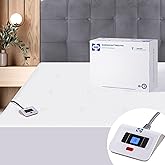 Sealy Heated Mattress Pad Twin, Zone Heating Electric Bed Warmer with Deep Pocket, 10 Heat Setting Controller & 1-12 Hours Auto Shut Off, Knitted Breathable Heated Mattress Cover, White