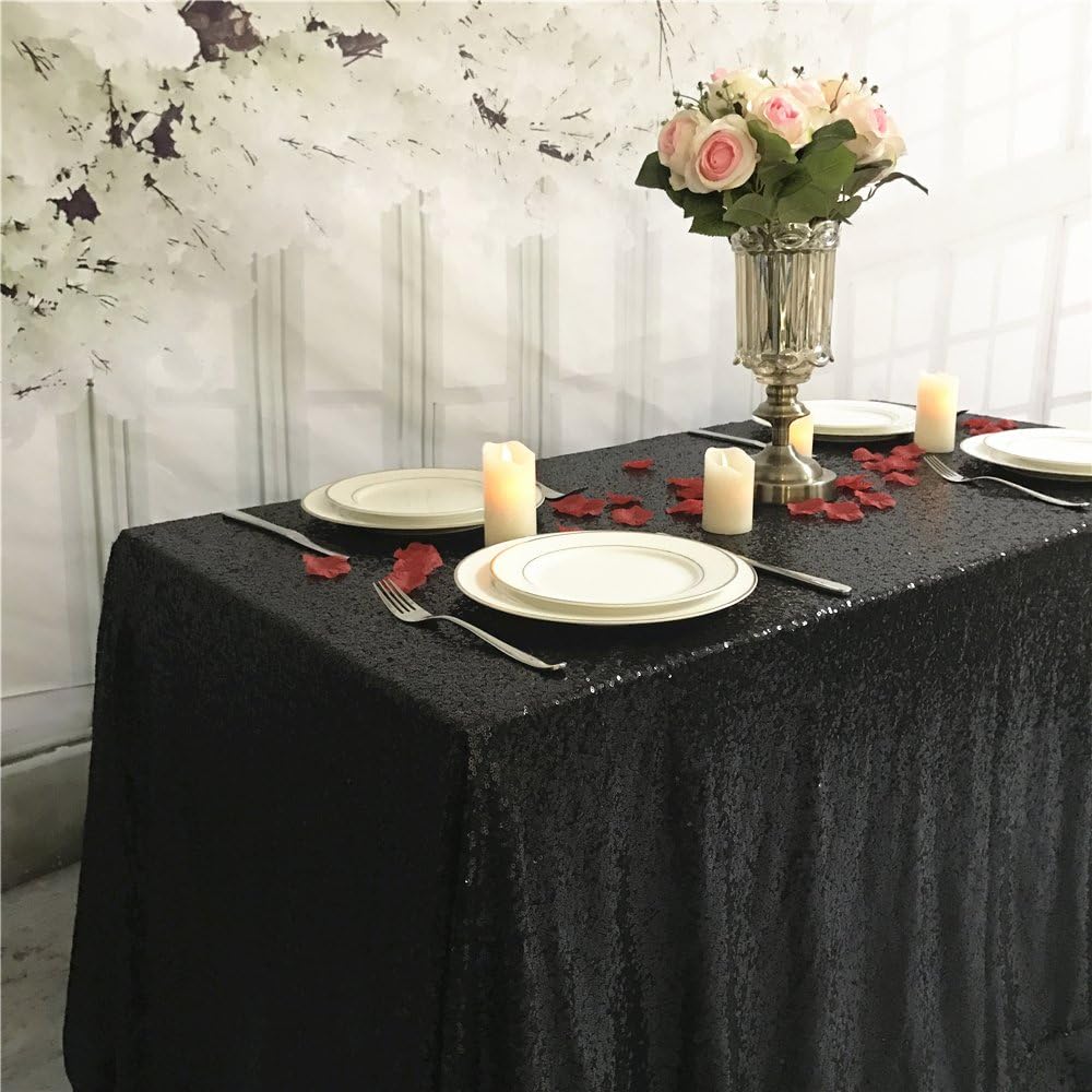 Best black table cloth sparkly