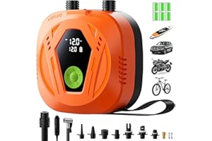 50PSI Paddle Board Electric Pump, Portable Rechargeable SUP Pump with Automatic Power-Off and Deflation Functions, Suitable f